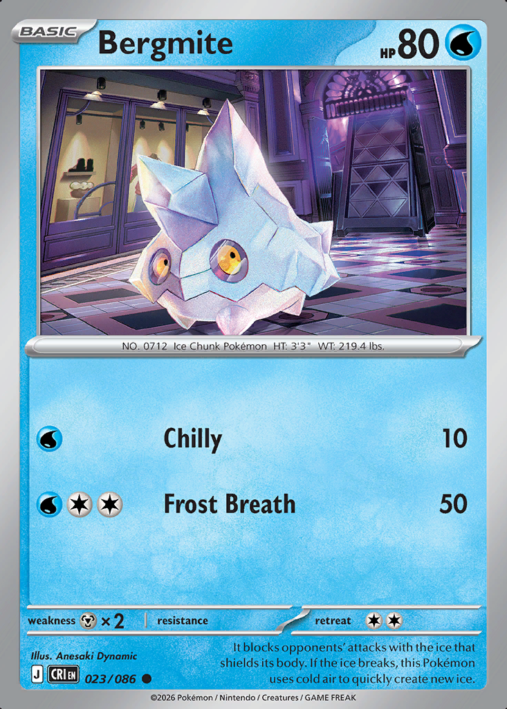 Bergmite Pokémon card