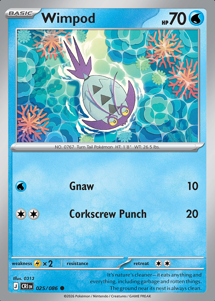 Wimpod Pokémon card
