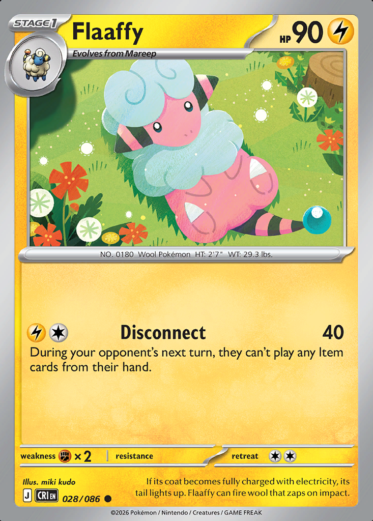 Flaaffy Pokémon card