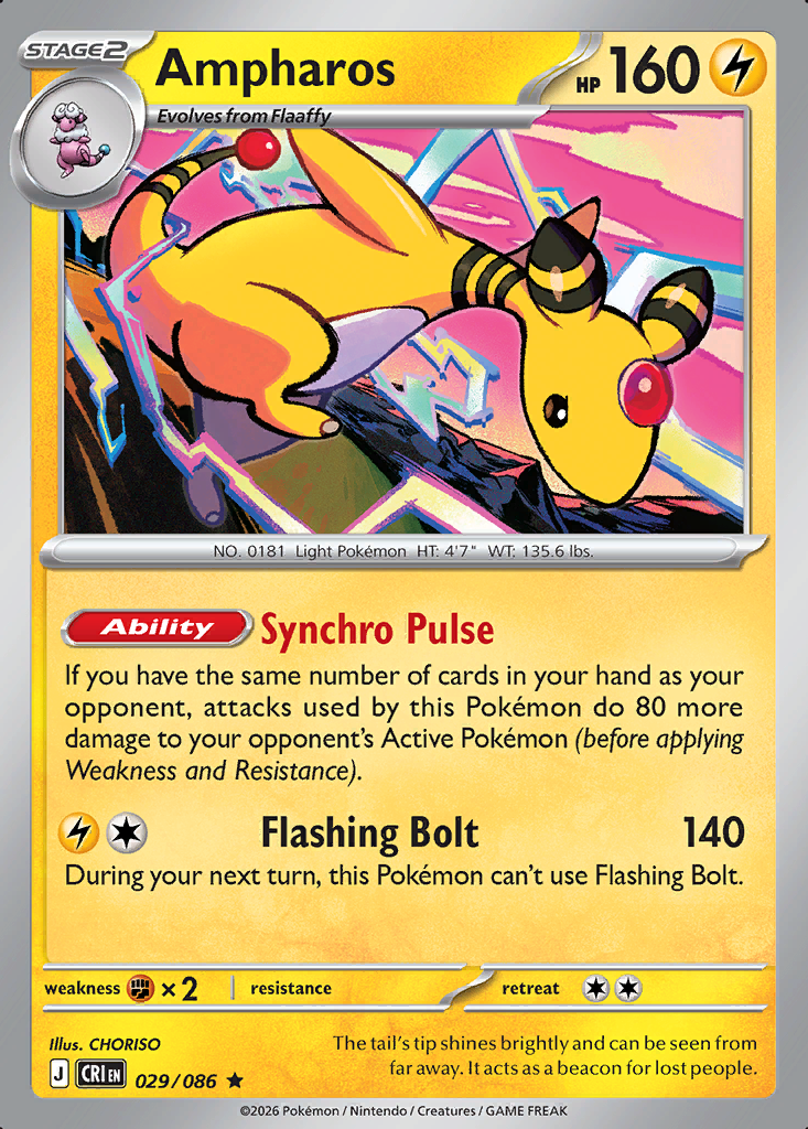 Ampharos Pokémon card
