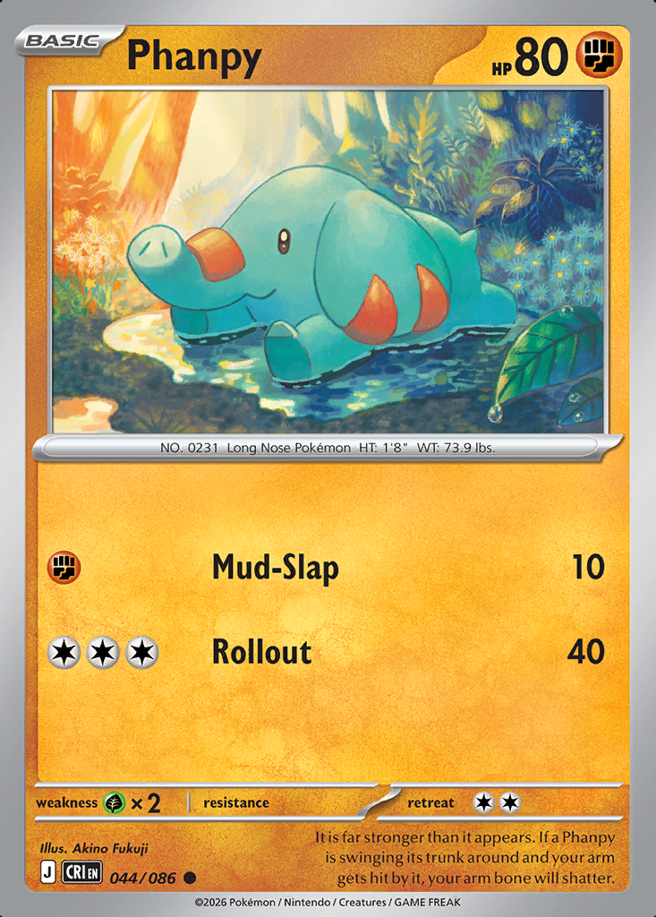 Phanpy Pokémon card
