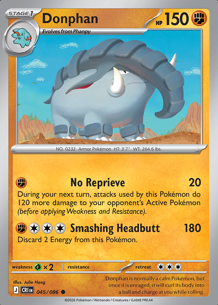 Donphan Pokémon card