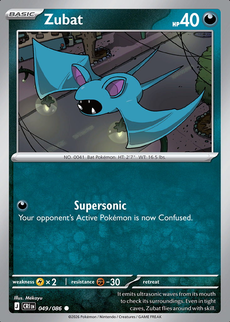 Zubat Pokémon card