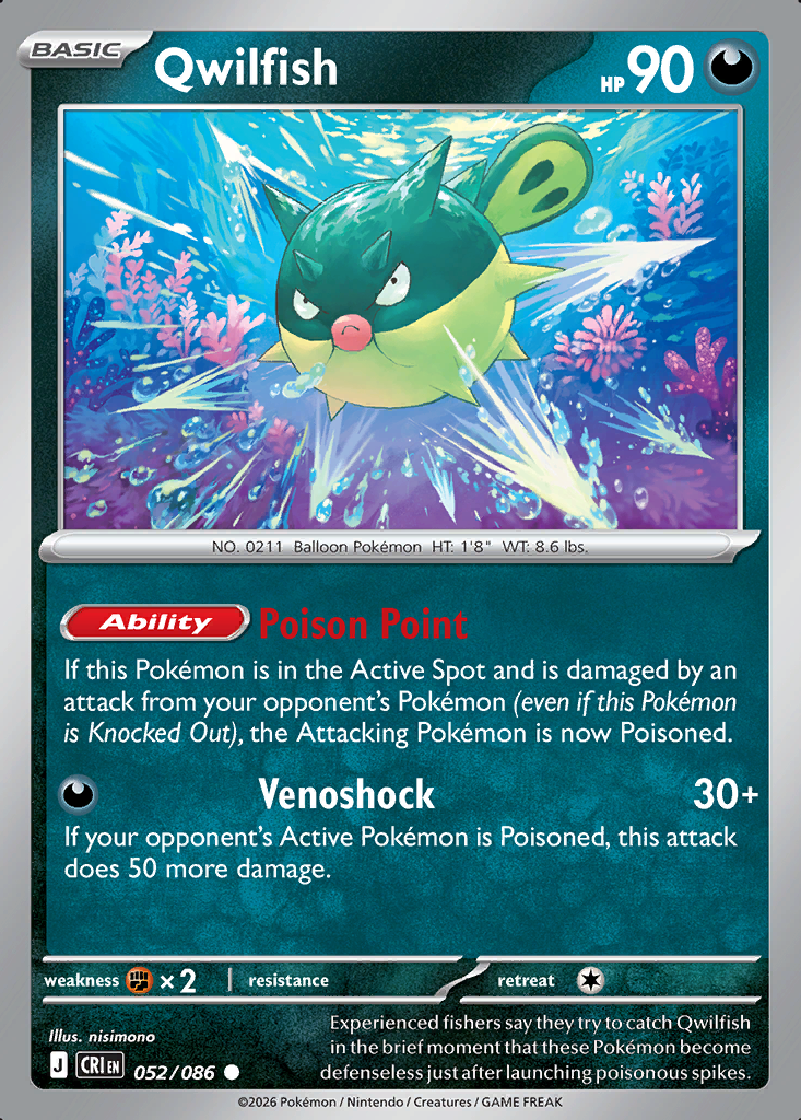 Qwilfish Pokémon card
