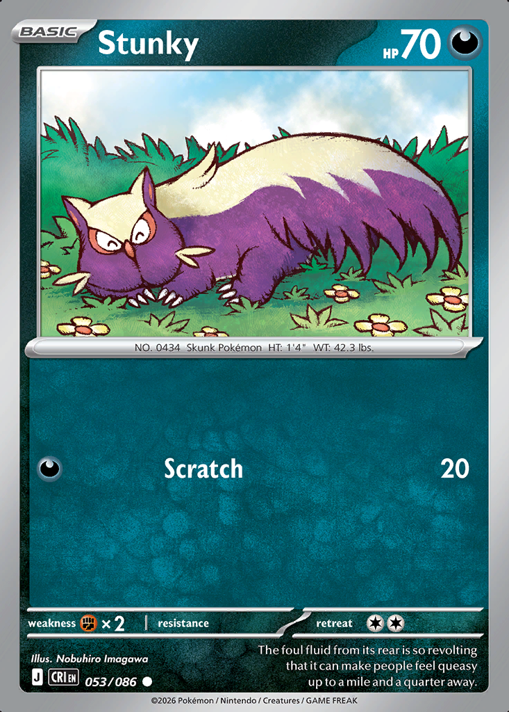 Stunky Pokémon card