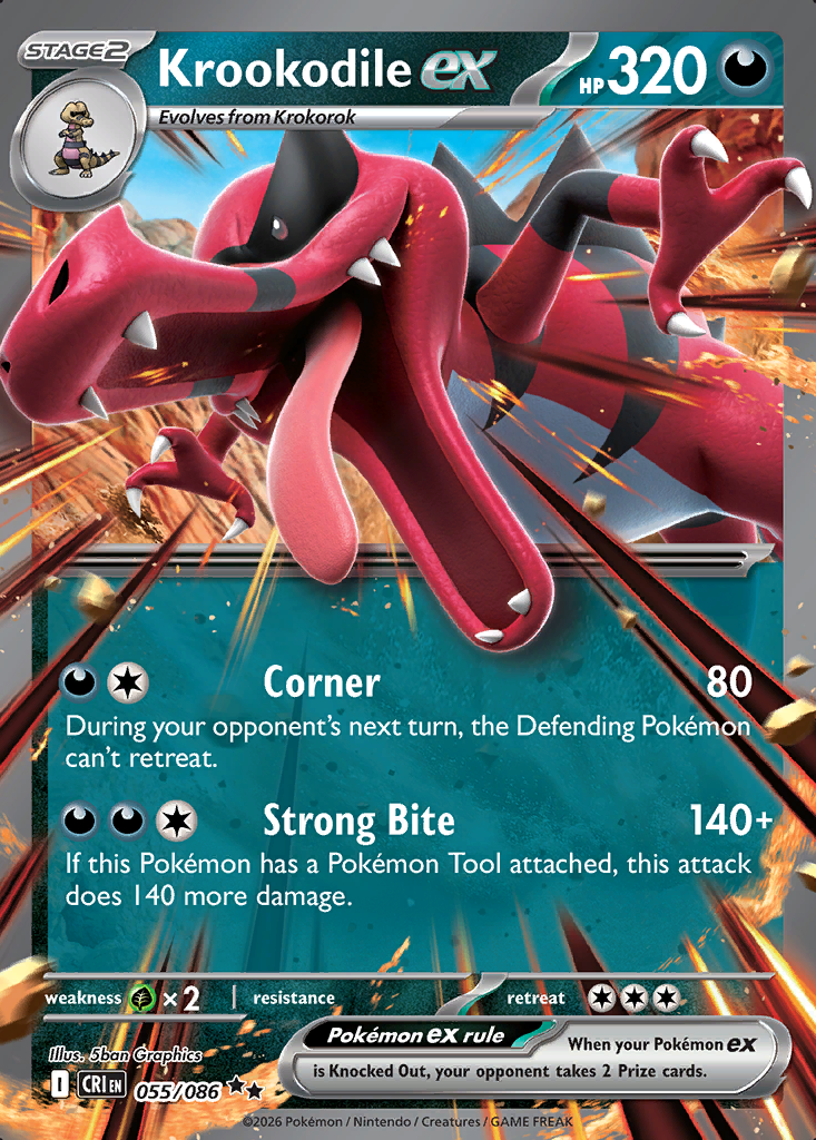 Krookodile ex Pokémon card