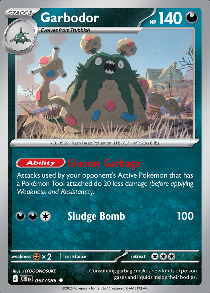 Garbodor Pokémon card
