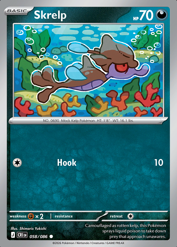 Skrelp Pokémon card