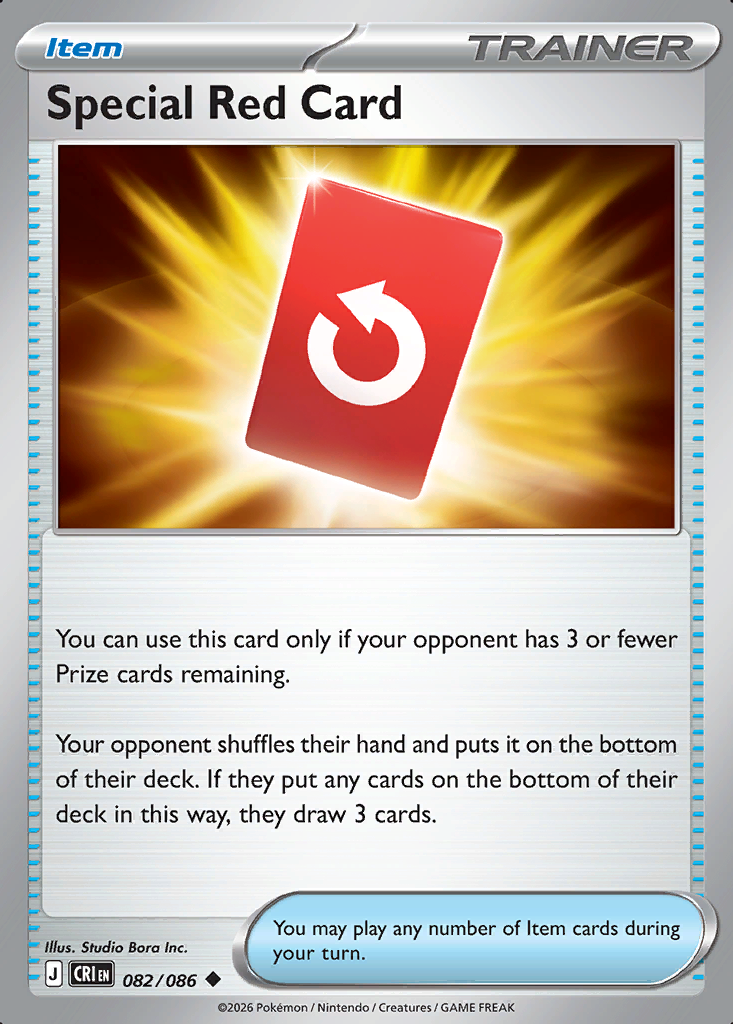 Special Red Card Pokémon card