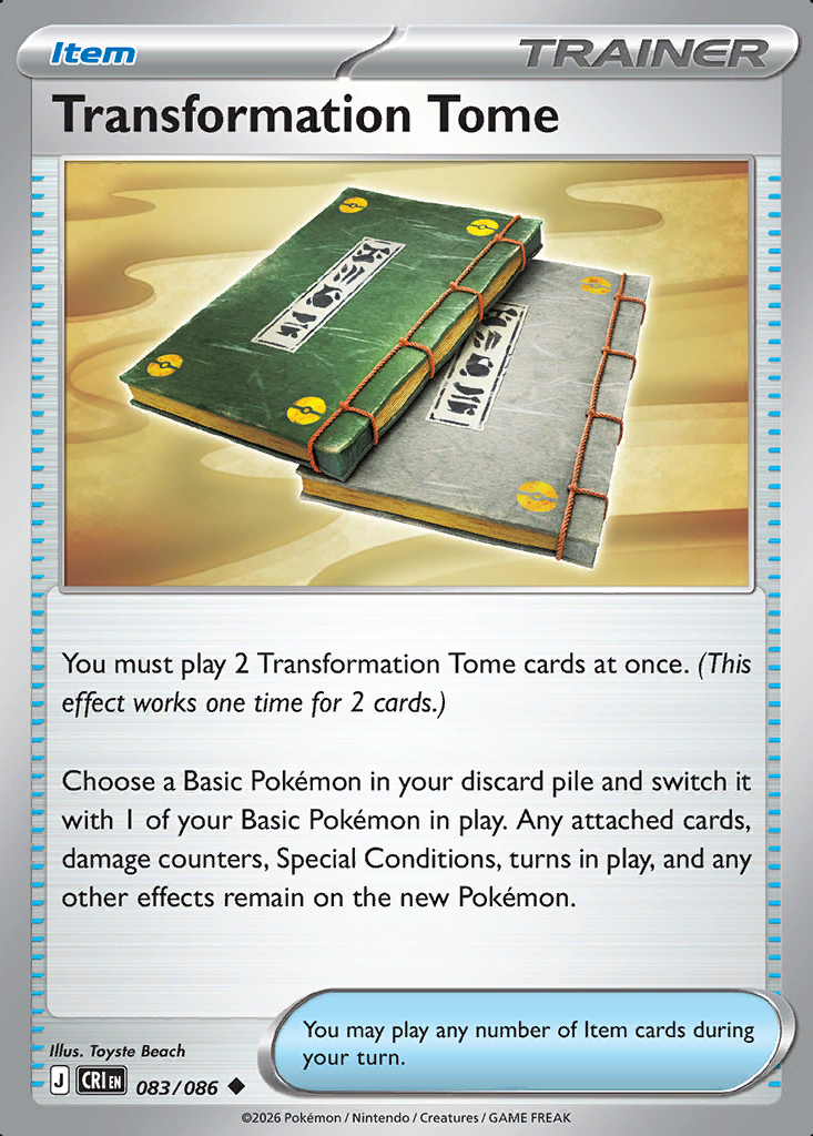 Transformation Tome Pokémon card