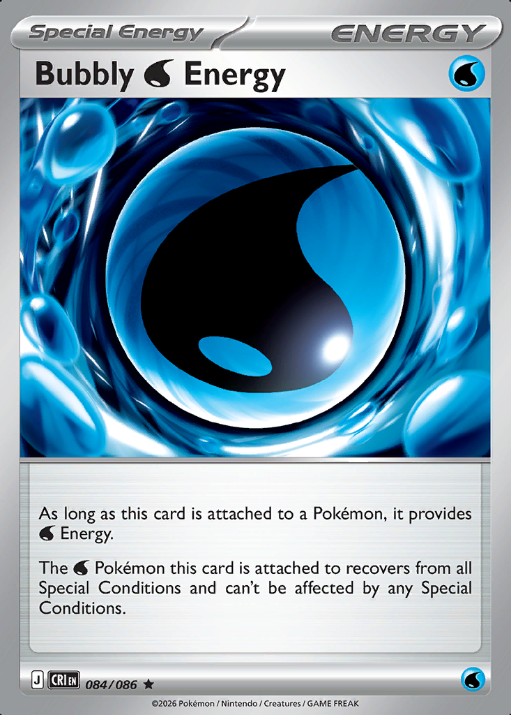 Bubbly Water Energy Pokémon card