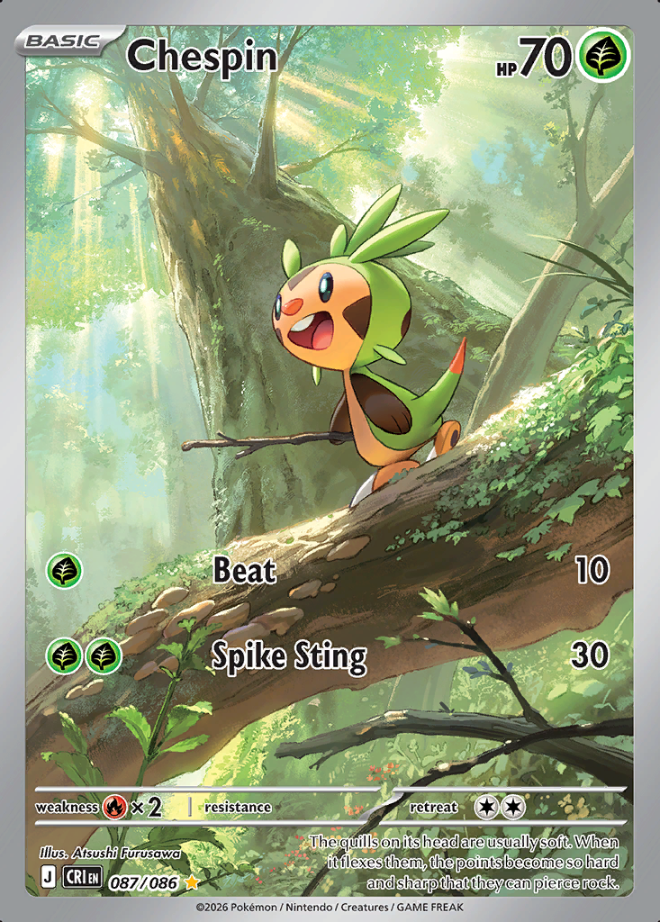 Chespin Pokémon card