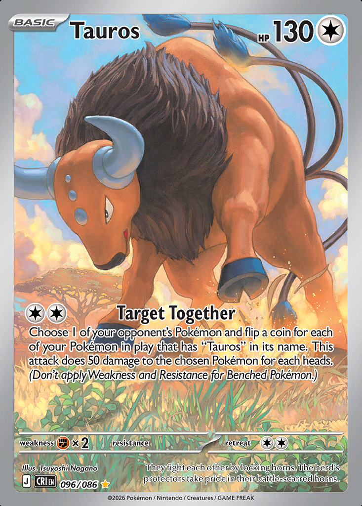 Tauros Pokémon card