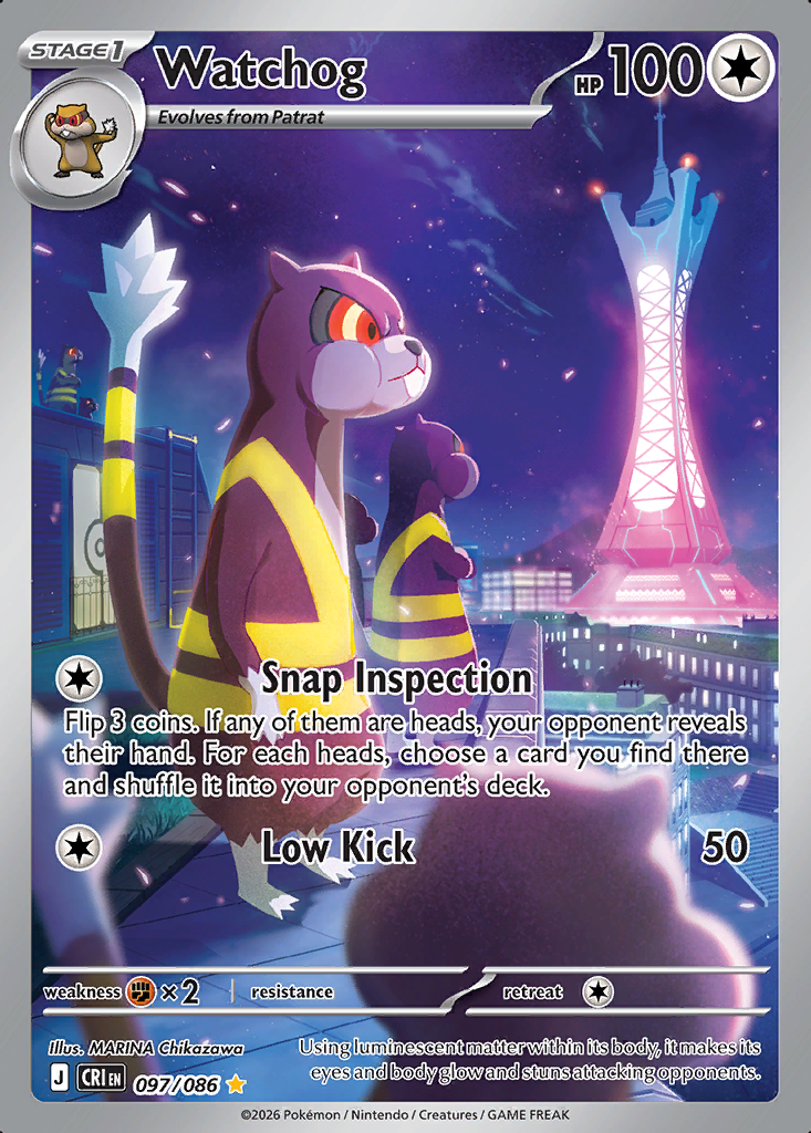 Watchog Pokémon card