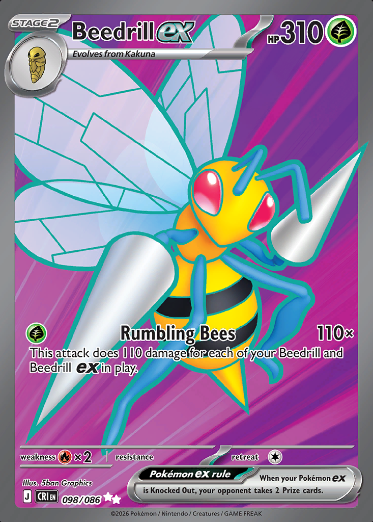 Beedrill ex Pokémon card