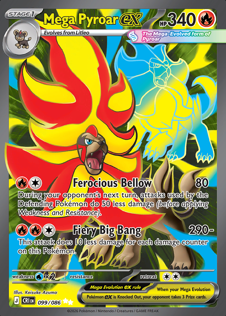 Mega Pyroar ex Pokémon card