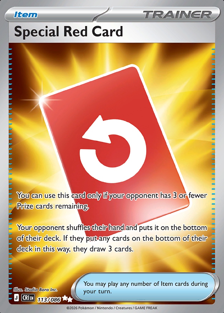Special Red Card Pokémon card