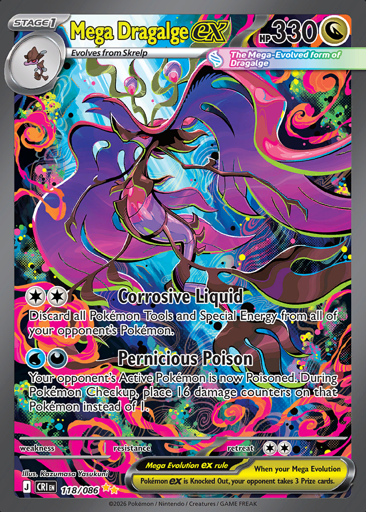 Mega Dragalge ex Pokémon card
