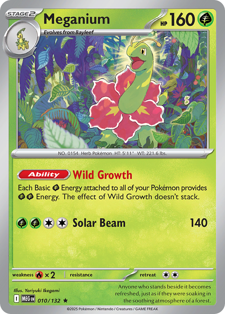 Meganium Pokémon card