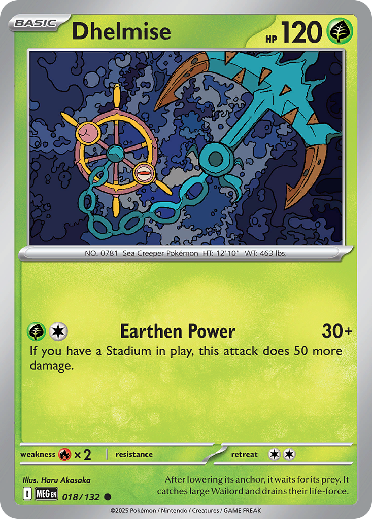 Dhelmise Pokémon card