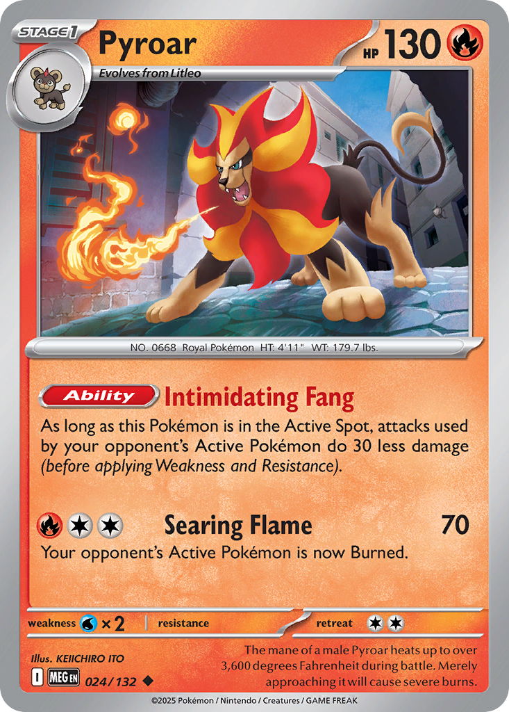 Pyroar Pokémon card