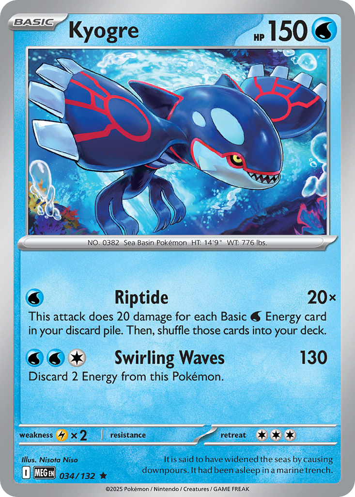 Kyogre Pokémon card