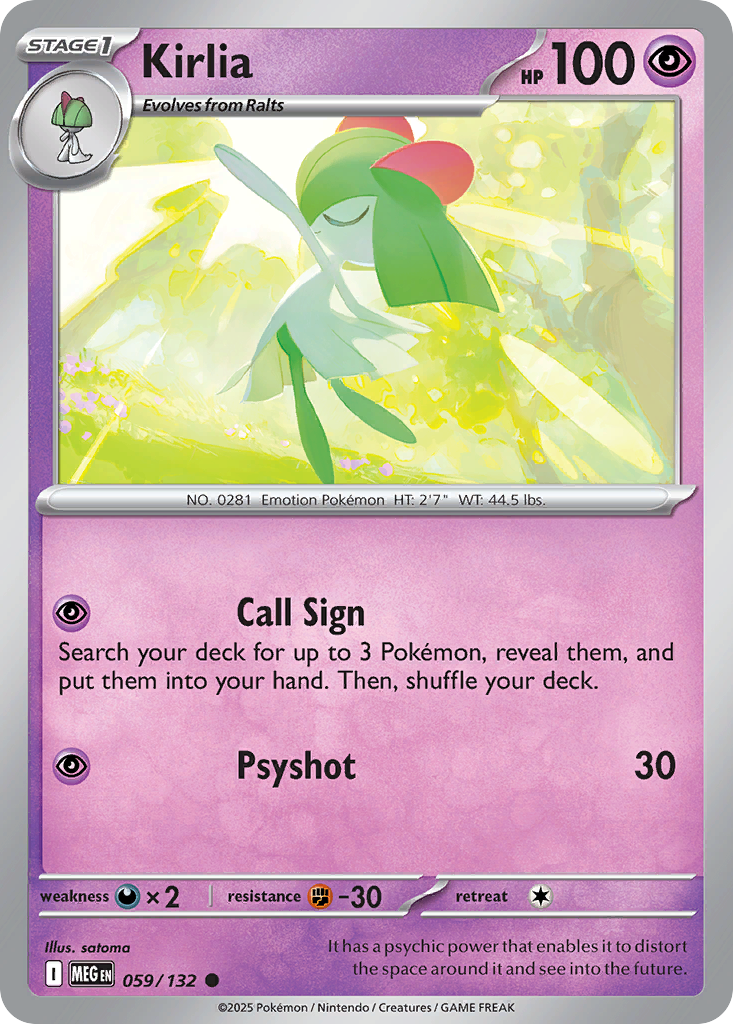 Kirlia Pokémon card