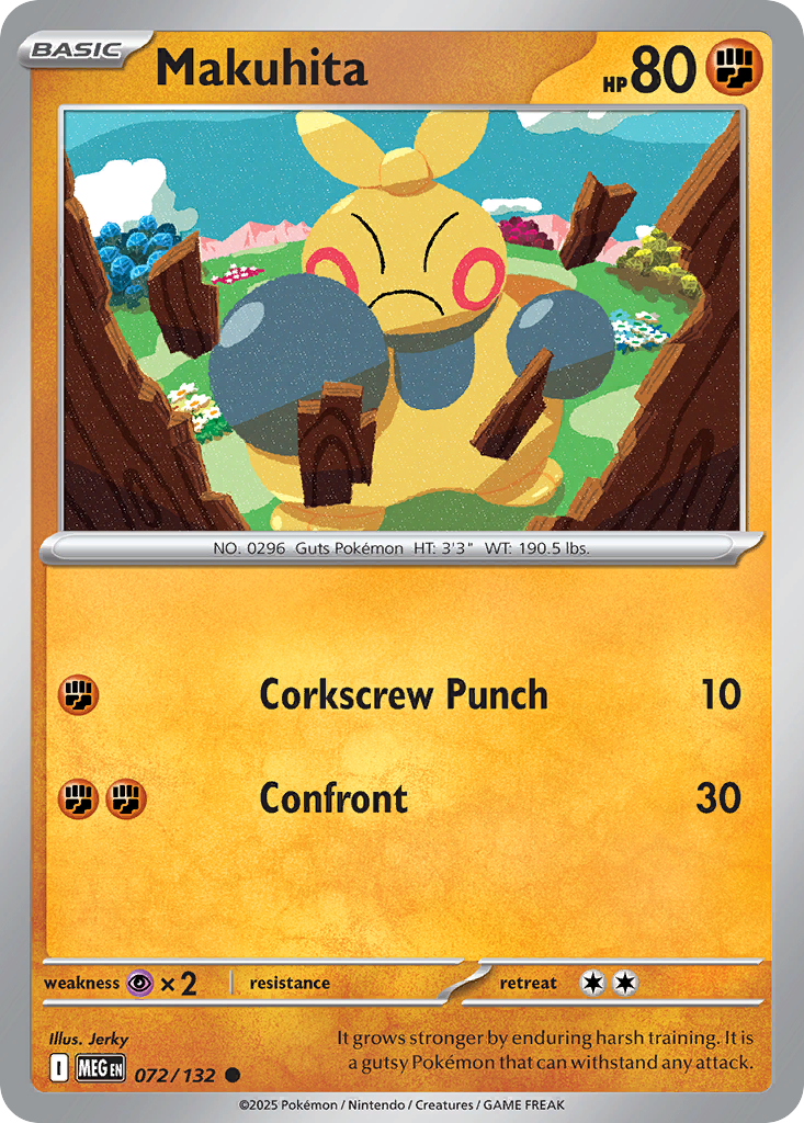 Makuhita Pokémon card