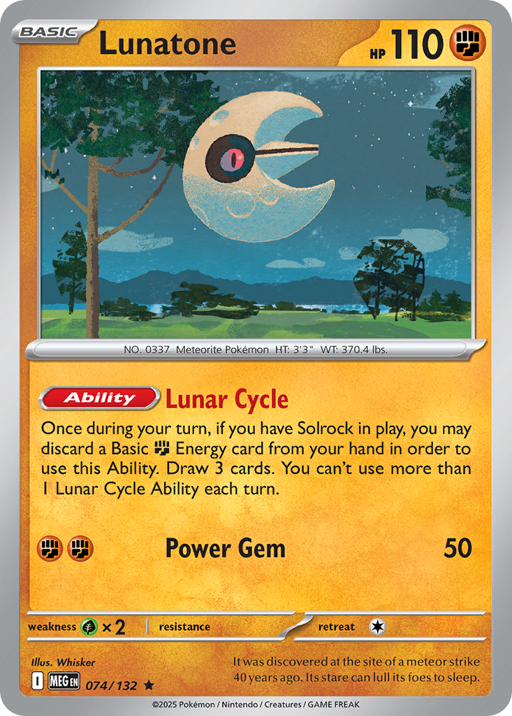 Lunatone Pokémon card