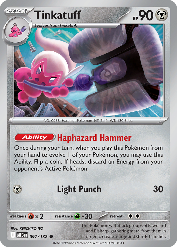 Tinkatuff Pokémon card