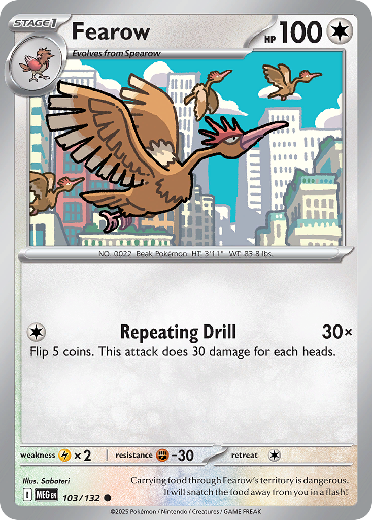 Fearow Pokémon card