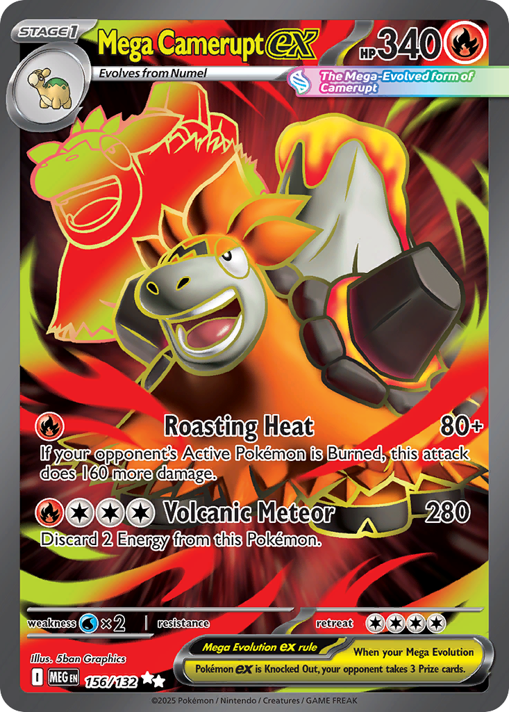 Mega Camerupt ex Pokémon card