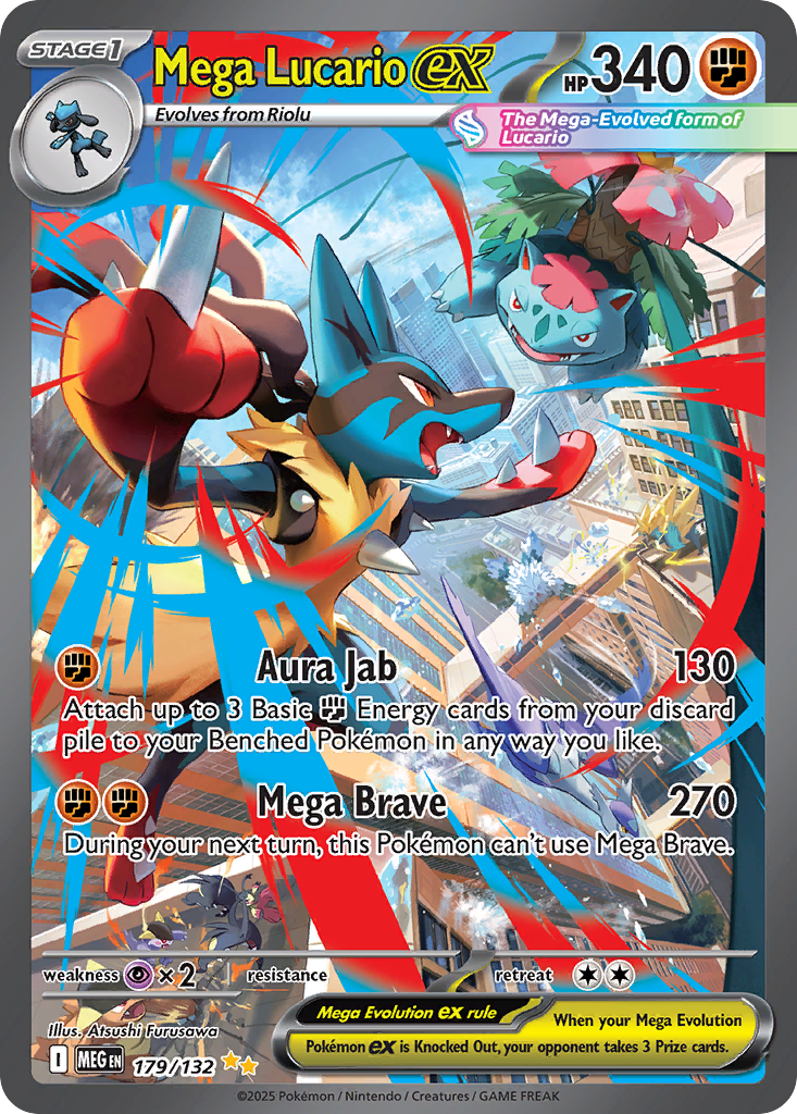 Mega Lucario ex Pokémon card