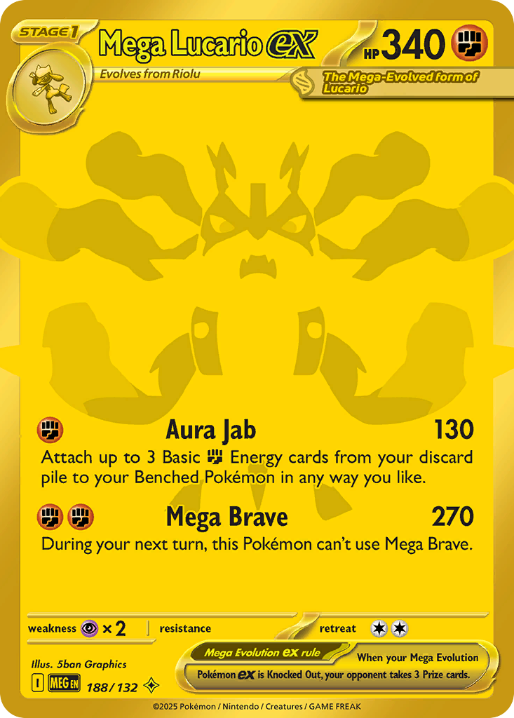 Mega Lucario ex Pokémon card