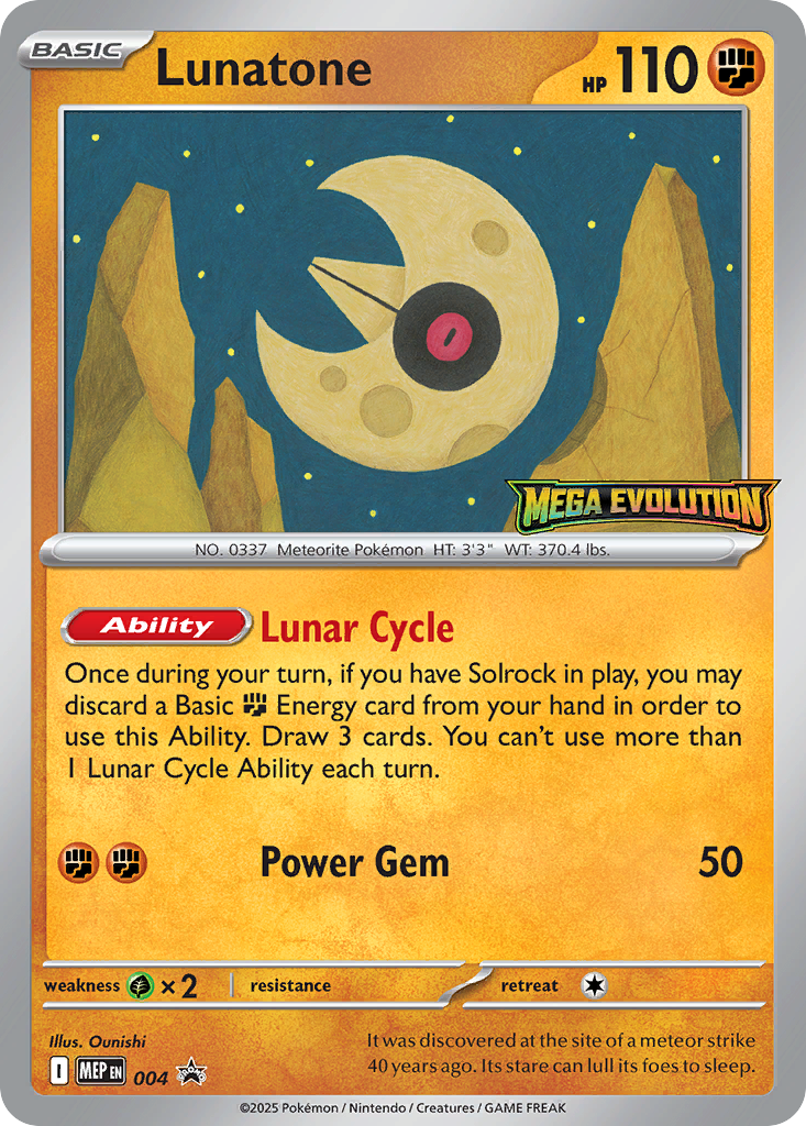 Lunatone Pokémon card