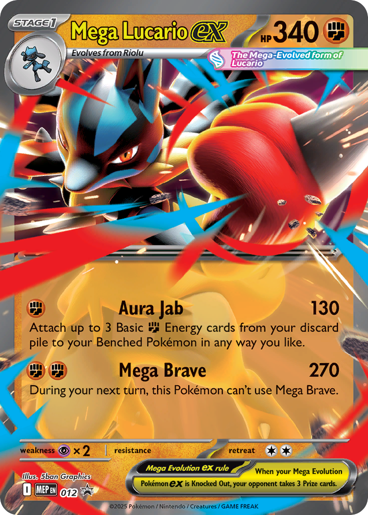 Mega Lucario ex Pokémon card