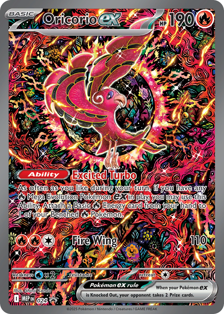 Oricorio ex Pokémon card