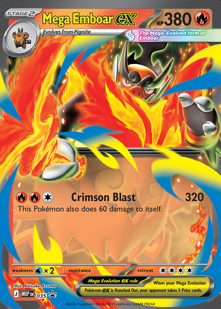 Mega Emboar ex Pokémon card