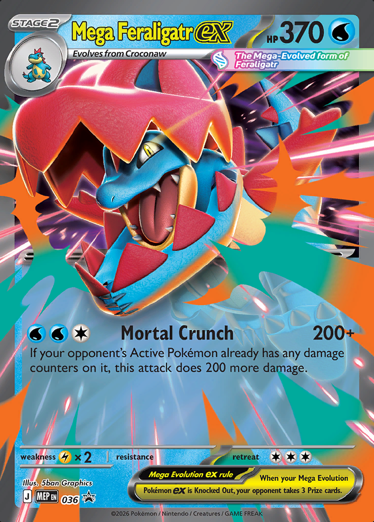 Mega Feraligatr ex Pokémon card