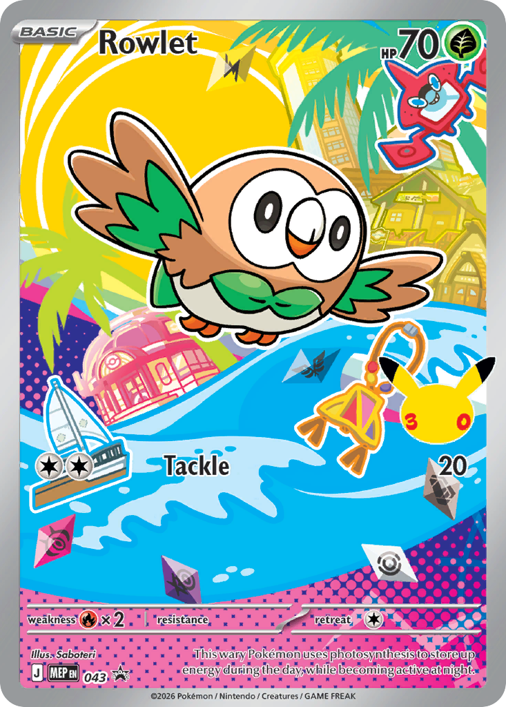 Rowlet Pokémon card