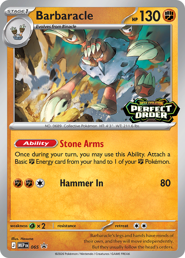 Barbaracle Pokémon card