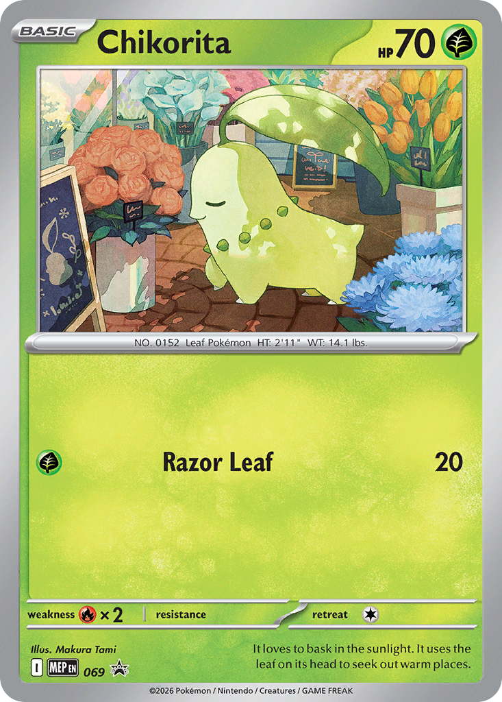 Chikorita Pokémon card