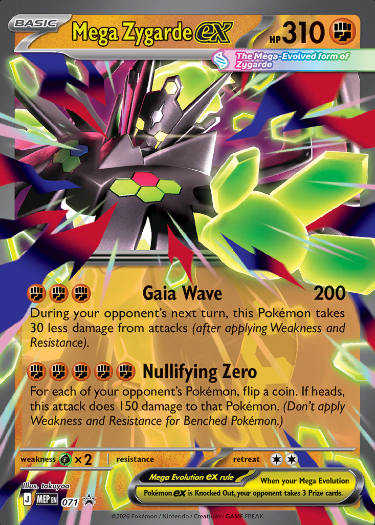 Mega Zygarde ex Pokémon card