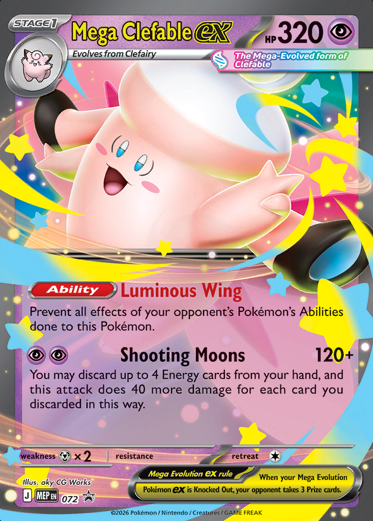 Mega Clefable ex Pokémon card