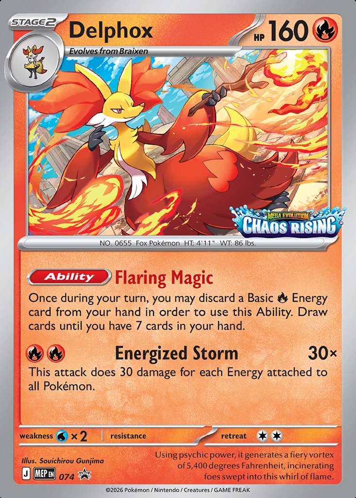 Delphox Pokémon card