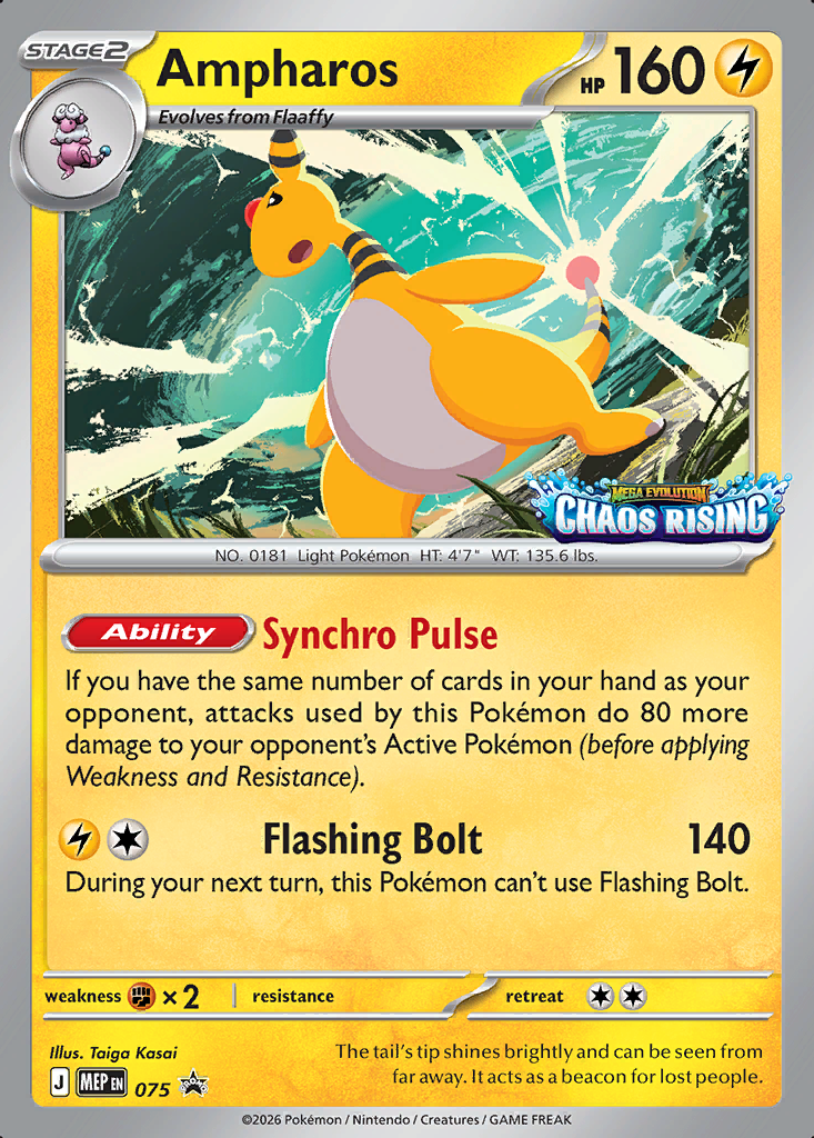 Ampharos Pokémon card