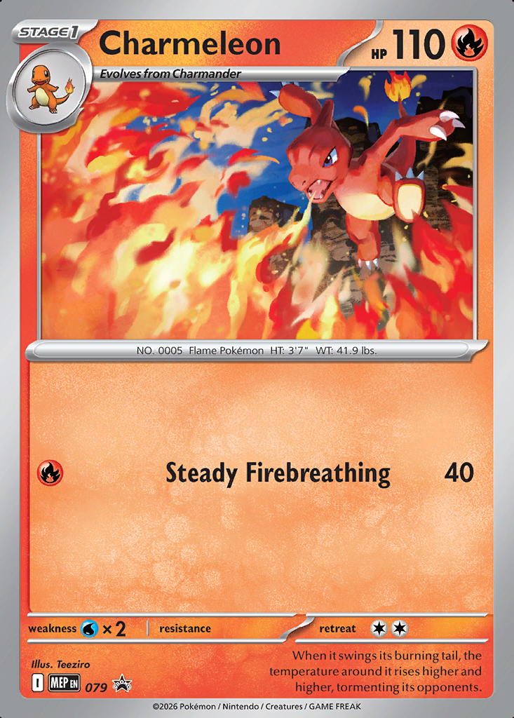 Charmeleon Pokémon card
