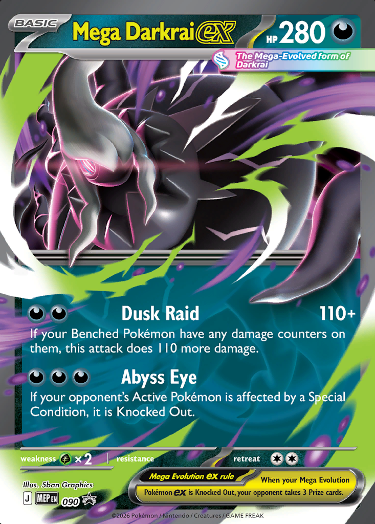 Mega Darkrai ex Pokémon card