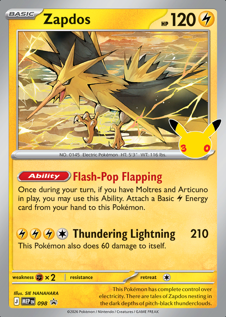 Zapdos Pokémon card