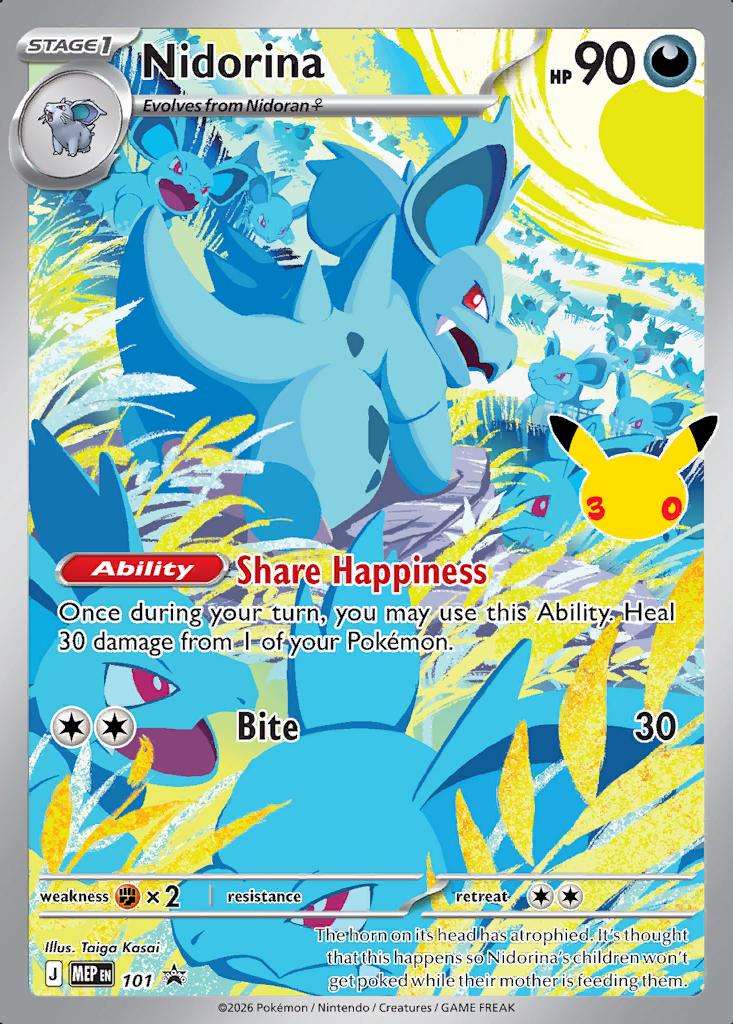 Nidorina Pokémon card
